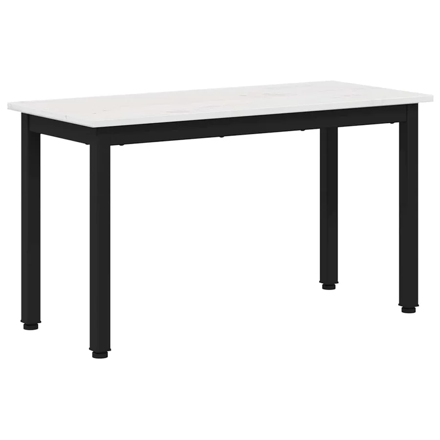 banc Blanc 80 x 35 x 45 cm Bois de pin massif - 2