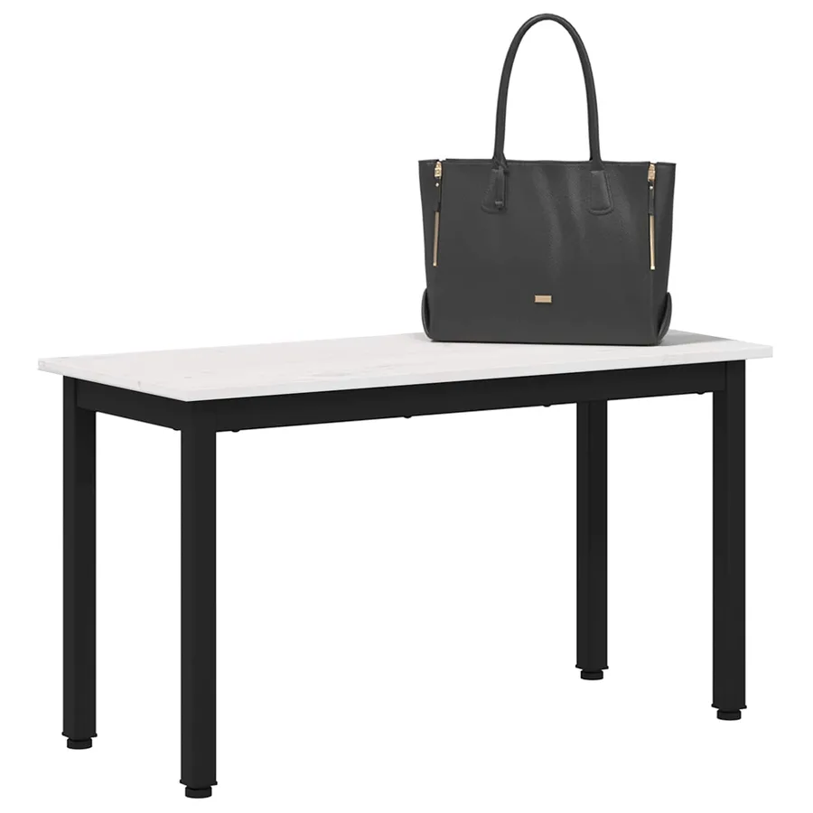banc Blanc 80 x 35 x 45 cm Bois de pin massif - 3