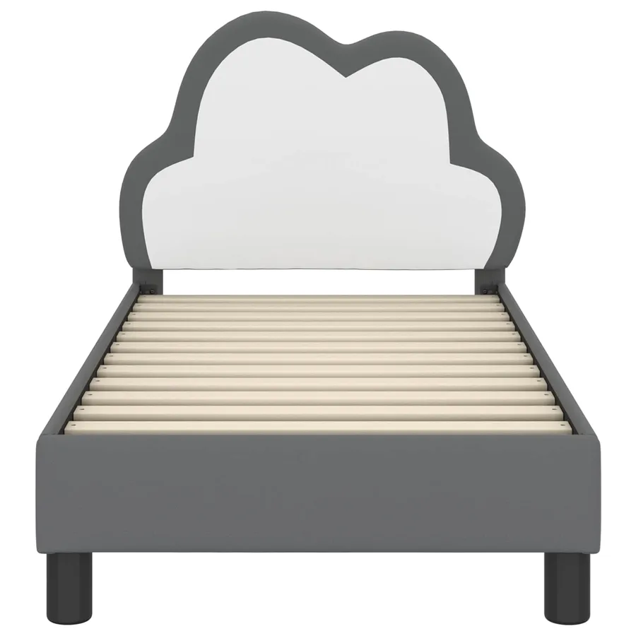 Cadre de lit pour tout-petit avec tête de lit Gris clair PU - 5