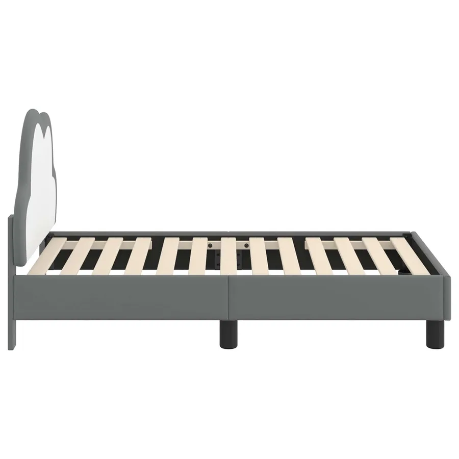 Cadre de lit pour tout-petit avec tête de lit Gris clair PU - 6