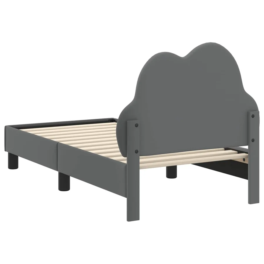 Cadre de lit pour tout-petit avec tête de lit Gris clair PU - 7