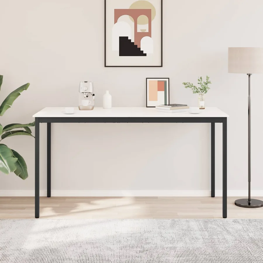 Table de bar Blanc 200 x 100 x 105 cm Bois de pin massif - 4