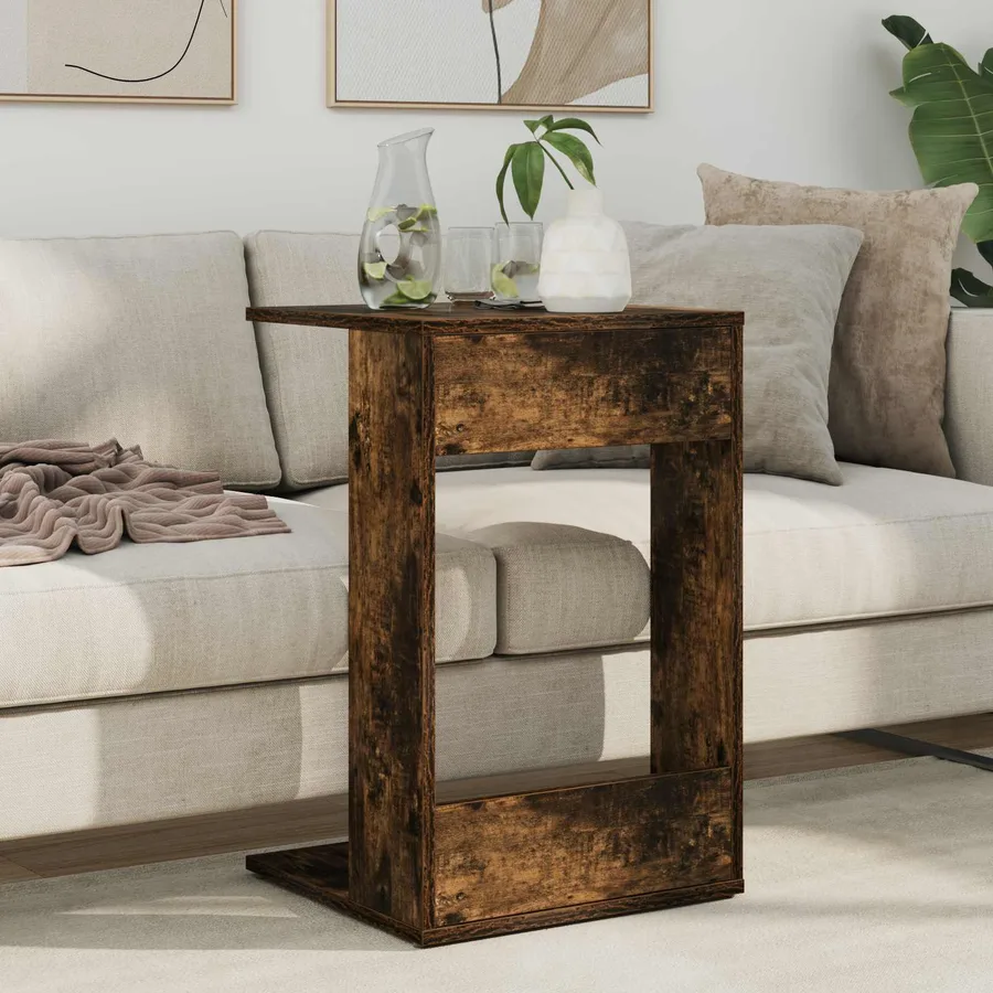Table d'appoint Chêne fumé 40 x 38 x 62,5 cm Bois d'ingénierie - 4