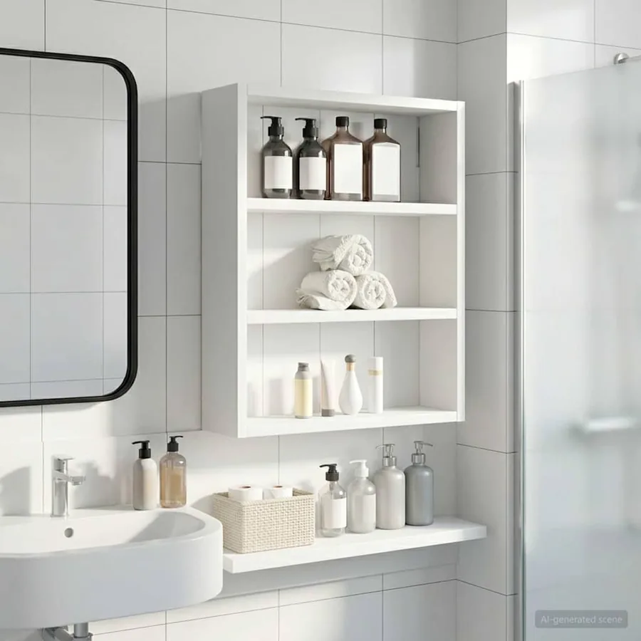 Armoire murale de salle de bain Blanc 40 x 10 x 50 cm