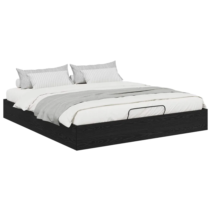 Cadre de lit ottoman avec stockage Chêne Noir 203 x 180 x 25 cm - 3