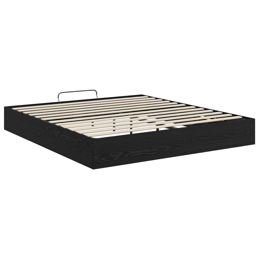 Cadre de lit ottoman avec stockage Chêne Noir 203 x 180 x 25 cm - 7