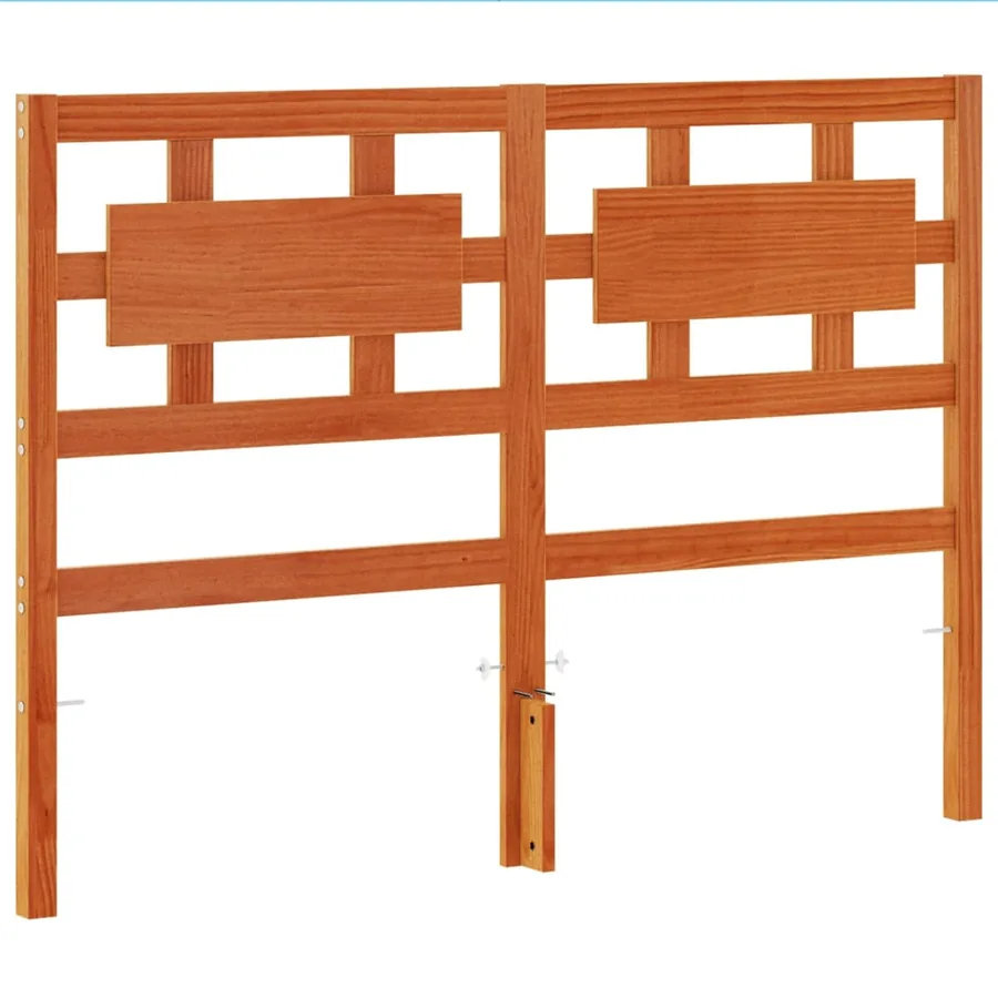 Tête de lit cire marron 135 cm bois massif de pin - 2