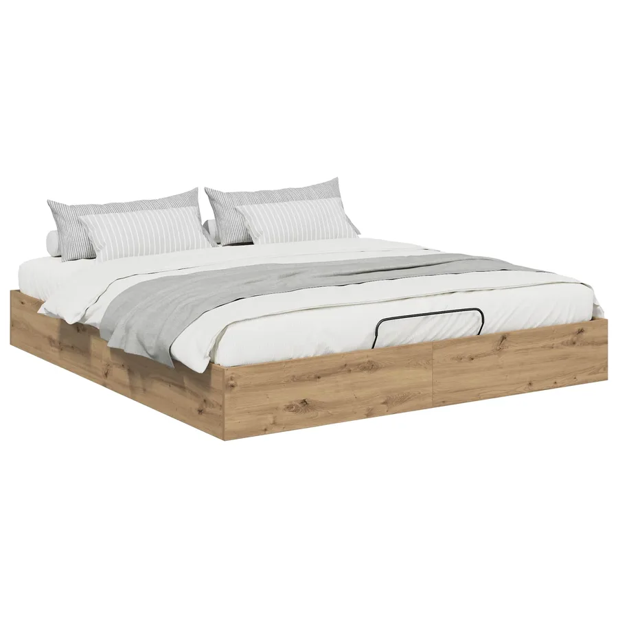 Cadre de lit ottoman Chêne artisan 203 x 180 x 25 cm - 3