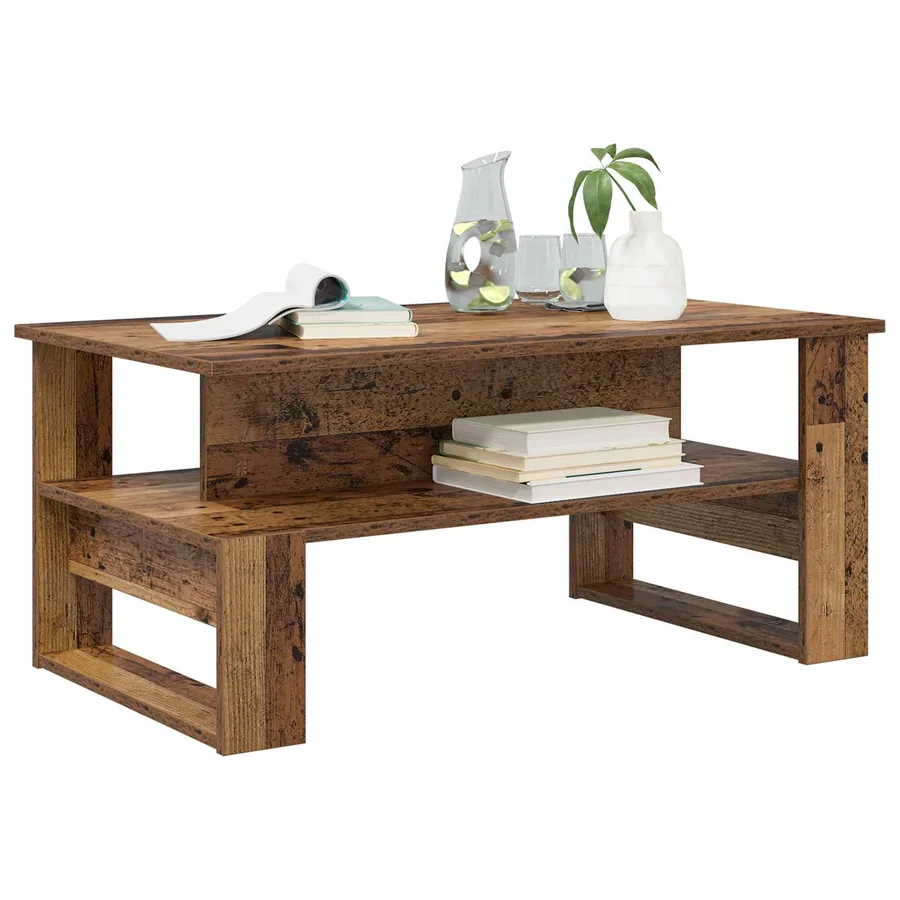 Table basse Bois ancien 90 x 50 x 40 cm Bois d'ingénierie - 3