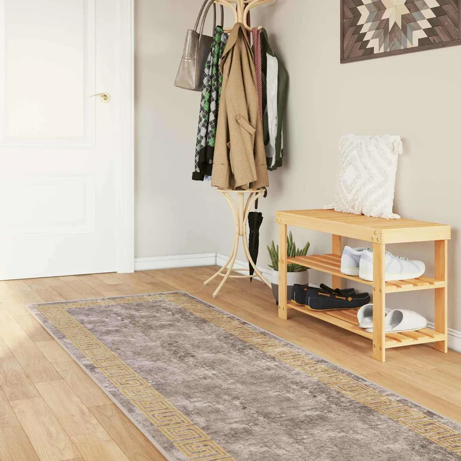 Coureur de Tapis MARSA Gris 80 x 400 cm Polyester et PVC