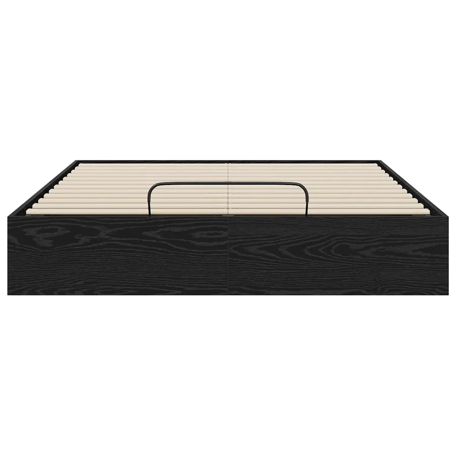 Cadre de lit ottoman avec stockage Chêne Noir 193 x 135 x 25 cm - 5