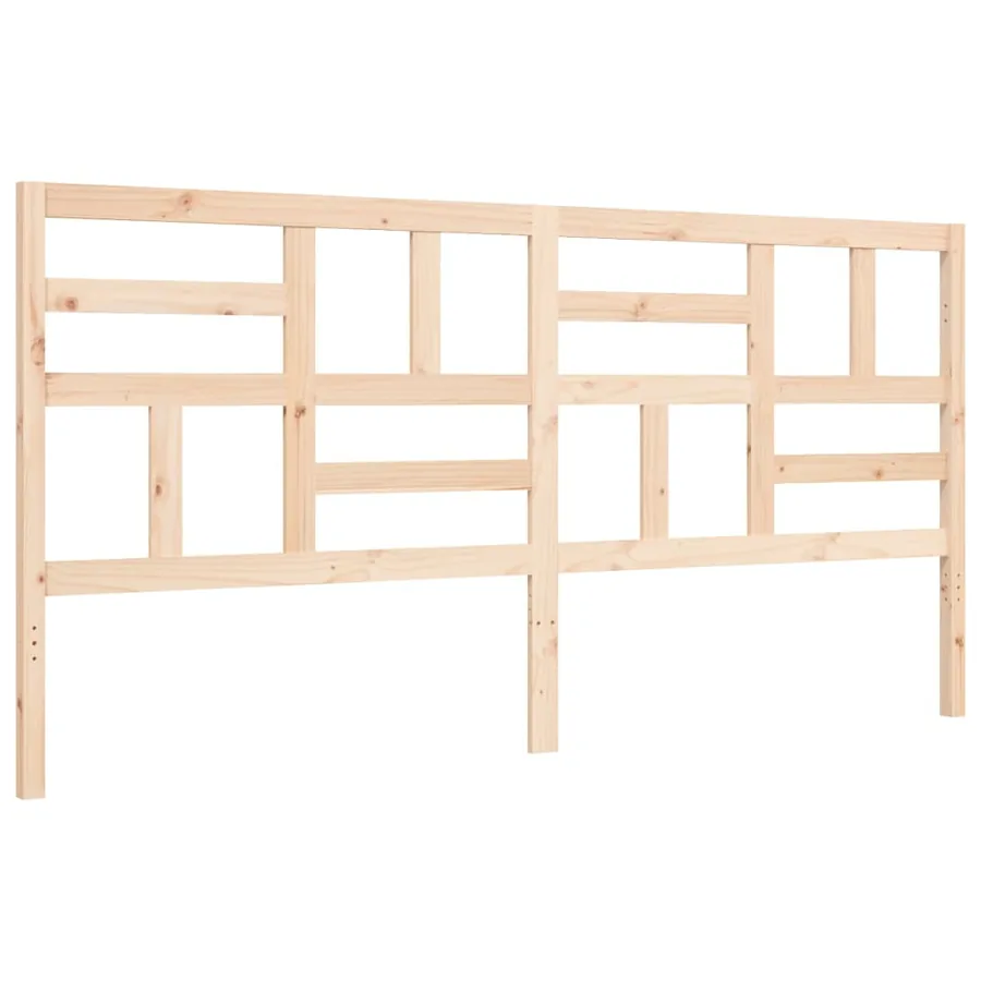 Cadre de lit sans matelas bois massif de pin - 8