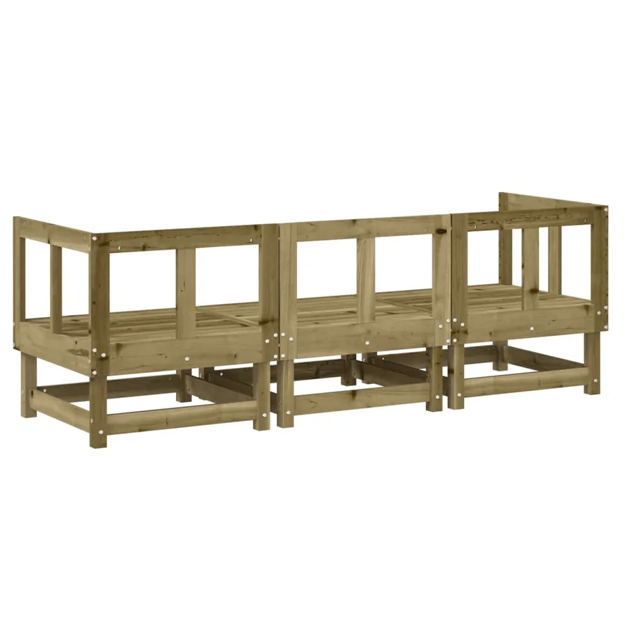 Salon de jardin 3 pcs bois de pin imprégné - 5