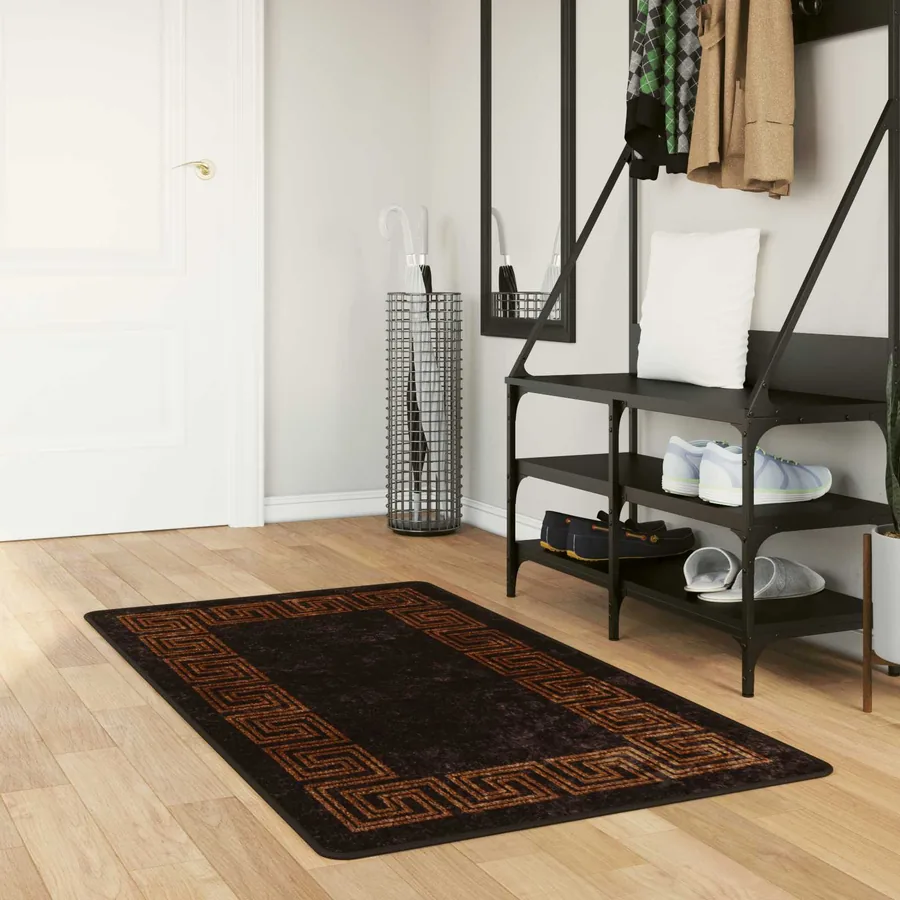 Coureur de Tapis MARSA Noir 80 x 200 cm Polyester et PVC