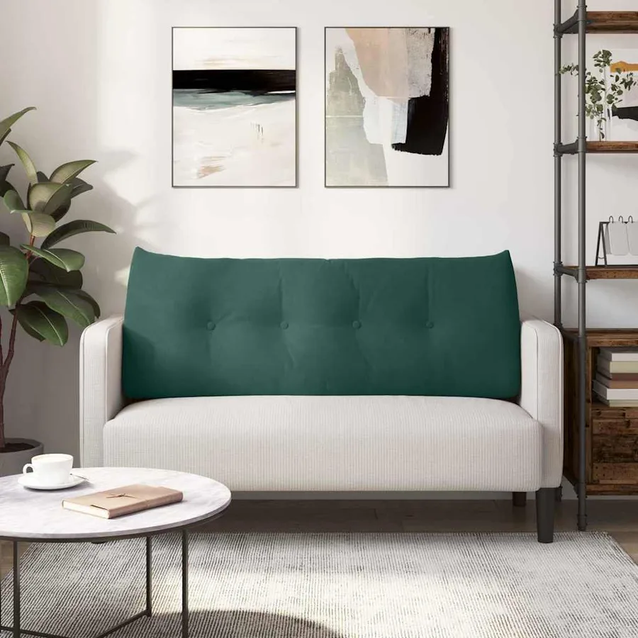 Coussin de Dos Vert foncé 120 x 24 x 50 cm Velours - 4