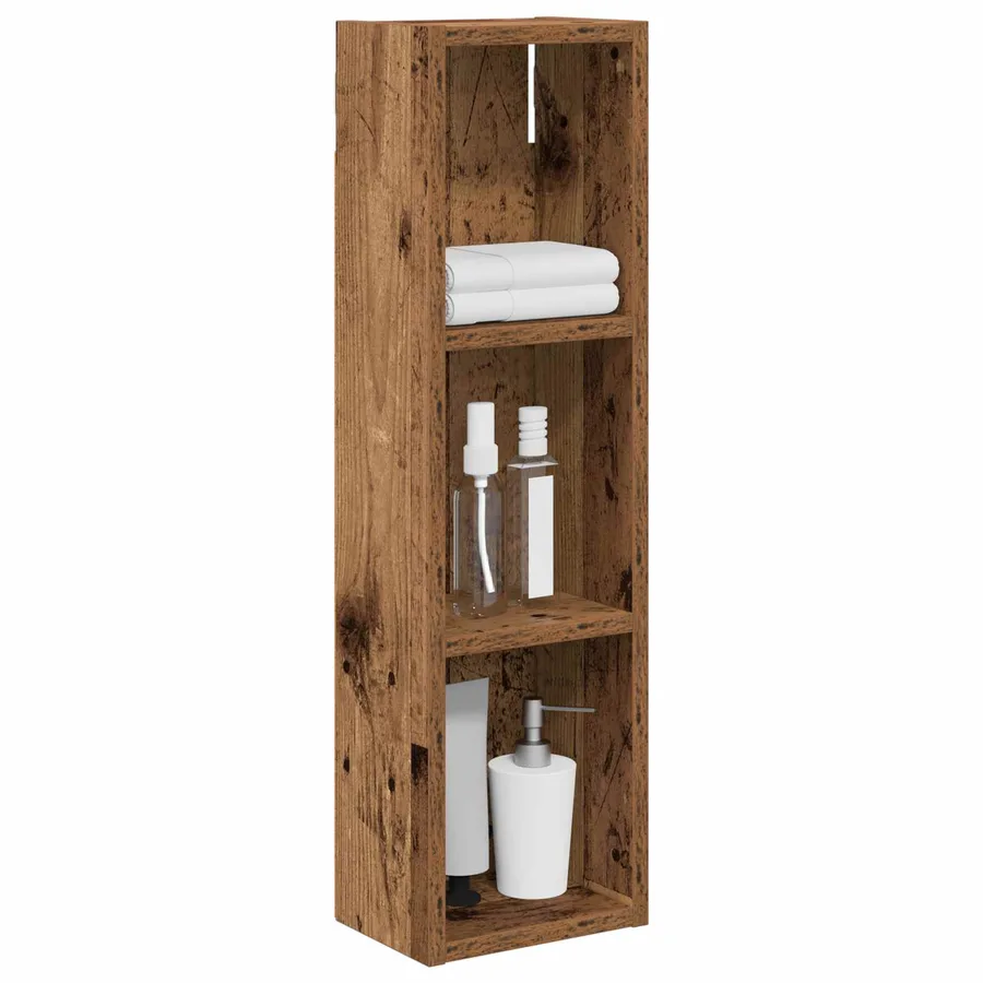 Armoire murale de salle de bain Bois ancien 20 x 14 x 70 cm - 3
