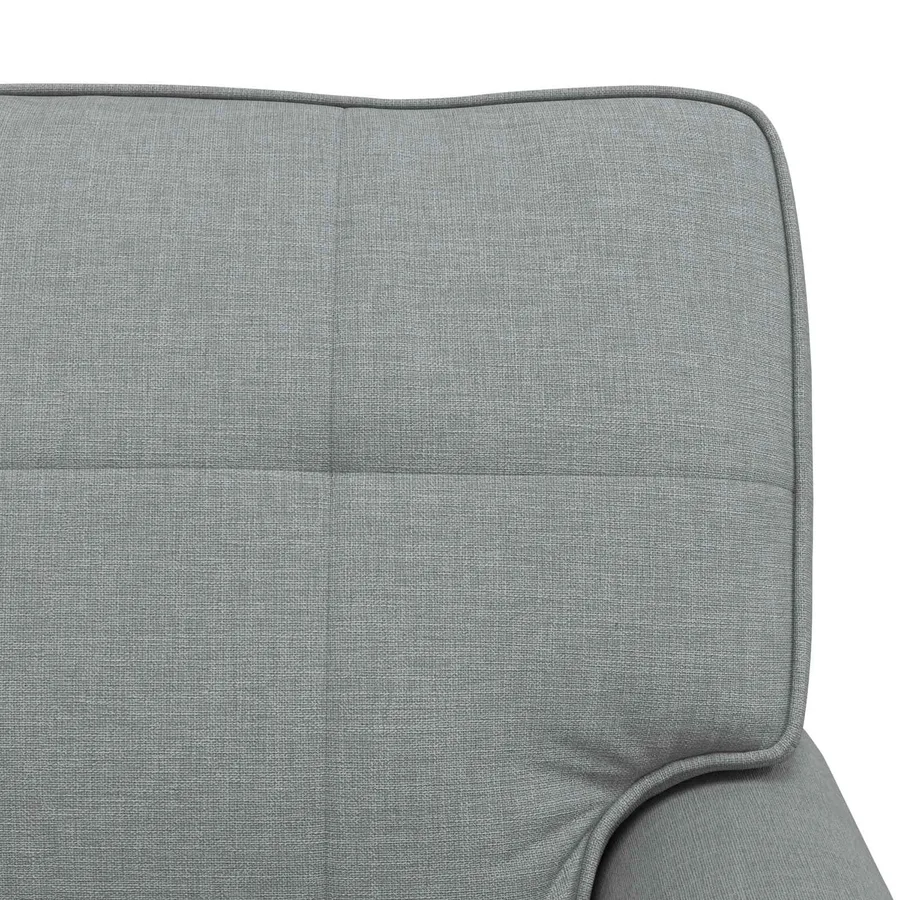 Chaise longue avec coussin Gris clair 91 x 157 x 91 cm tissu - 9