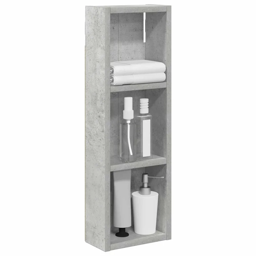 Armoire murale de salle de bain Gris Béton 20 x 10 x 60,5 cm - 3