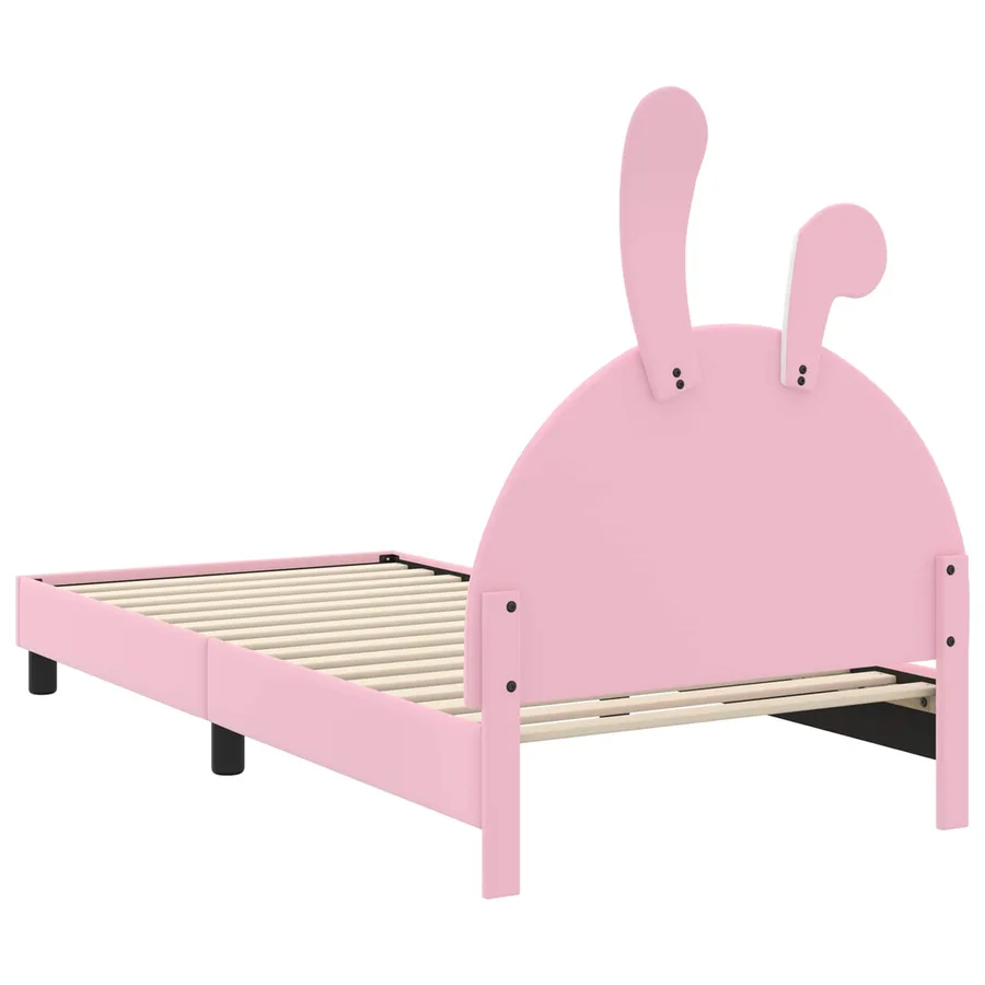 Cadre de lit pour enfants avec tête de lit Rose 90 x 190 cm PU - 7