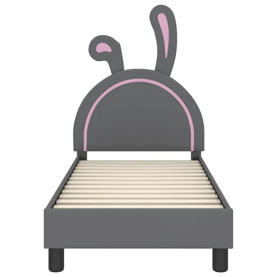 Cadre de lit pour tout-petit avec tête de lit Gris clair PU - 5