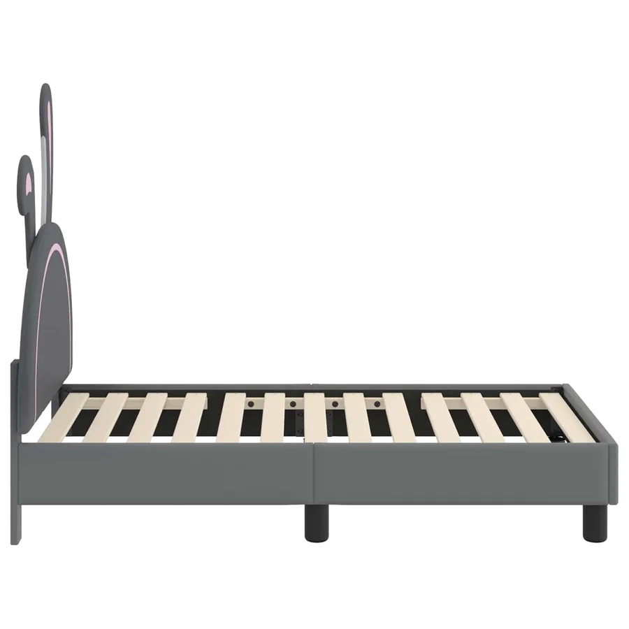 Cadre de lit pour tout-petit avec tête de lit Gris clair PU - 6