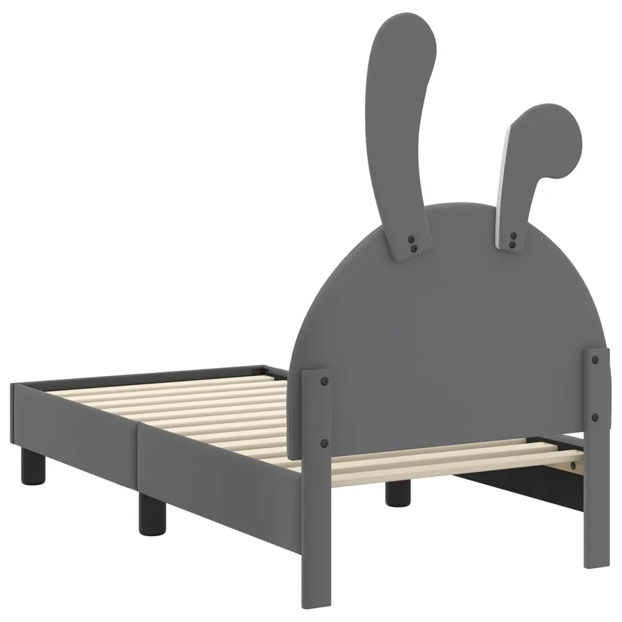 Cadre de lit pour tout-petit avec tête de lit Gris clair PU - 7