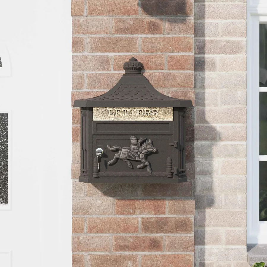 Boîte aux lettres murale avec stockage Bronze 40,5 x 16 x 45 cm - 4