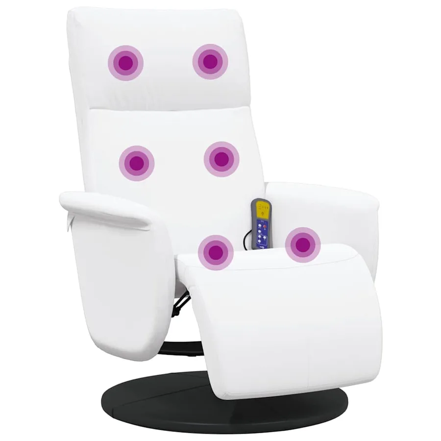 Fauteuil de massage inclinable Blanc 71 x 90 x 105 cm - 2