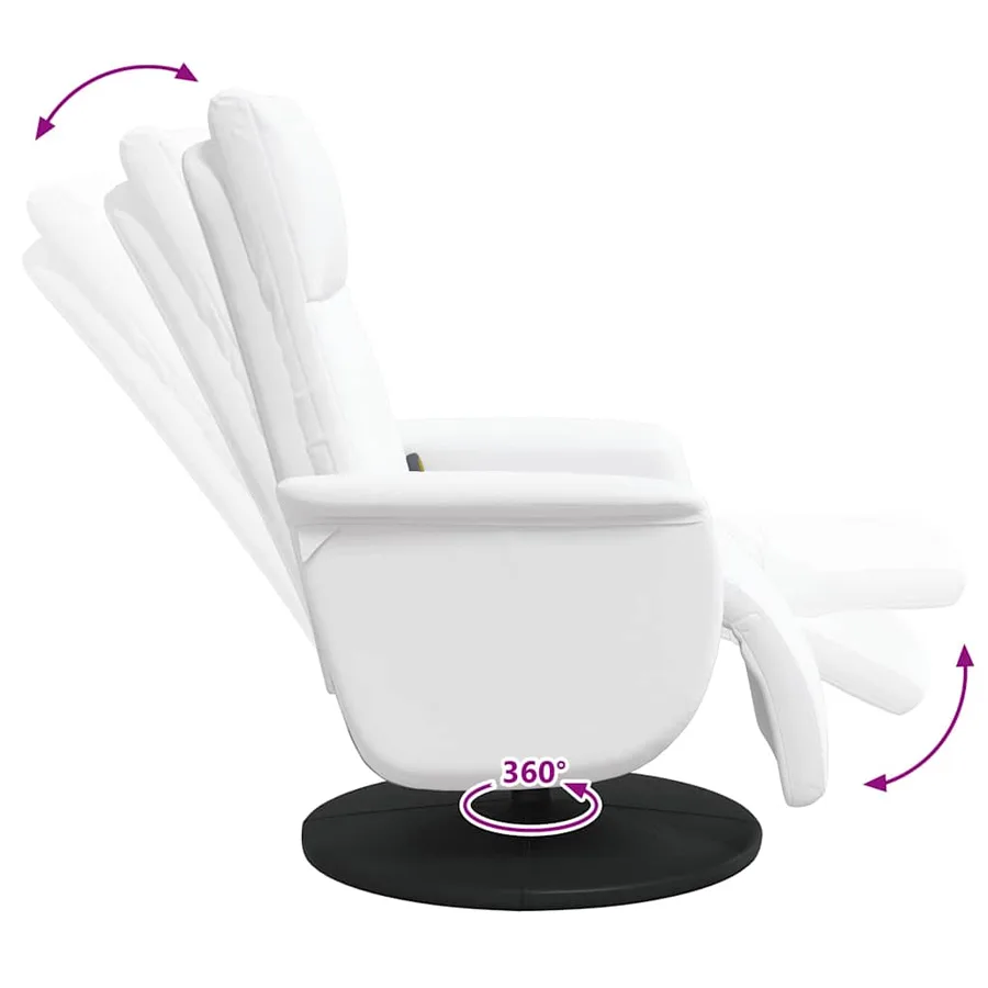 Fauteuil de massage inclinable Blanc 71 x 90 x 105 cm - 8