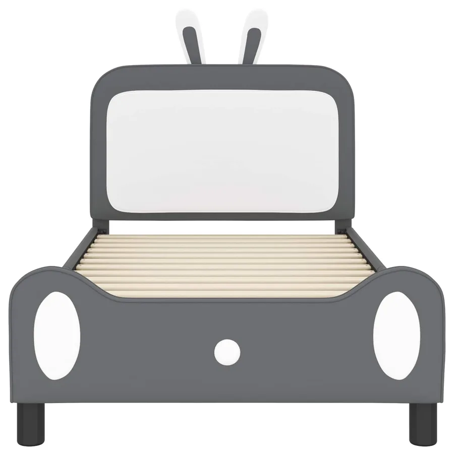 Cadre de lit pour enfants avec tête de lit Gris clair PU - 5