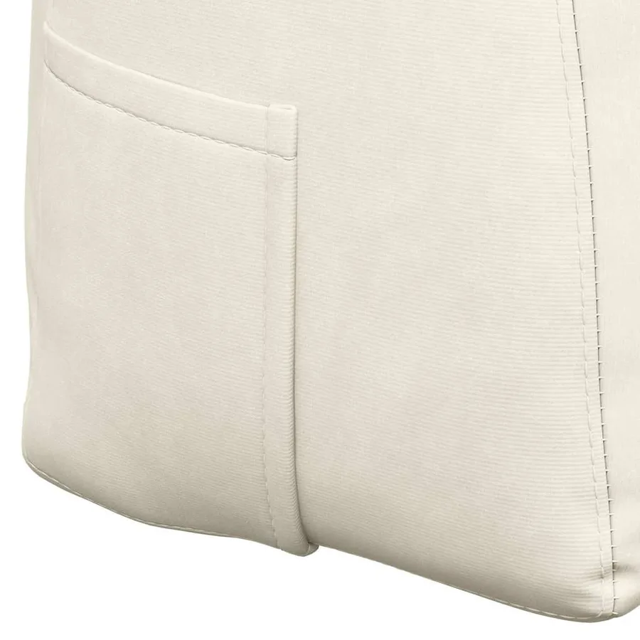 Coussin de Dos Crème 120 x 24 x 50 cm Velours - 9
