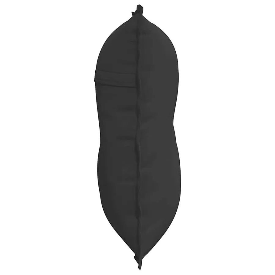 Coussin de Dos Noir 80 x 50 cm Tissu en microfibre - 6