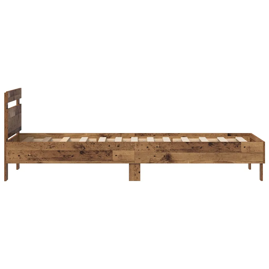 Cadre de lit Bois ancien 75 x 190 cm Bois d'ingénierie - 5