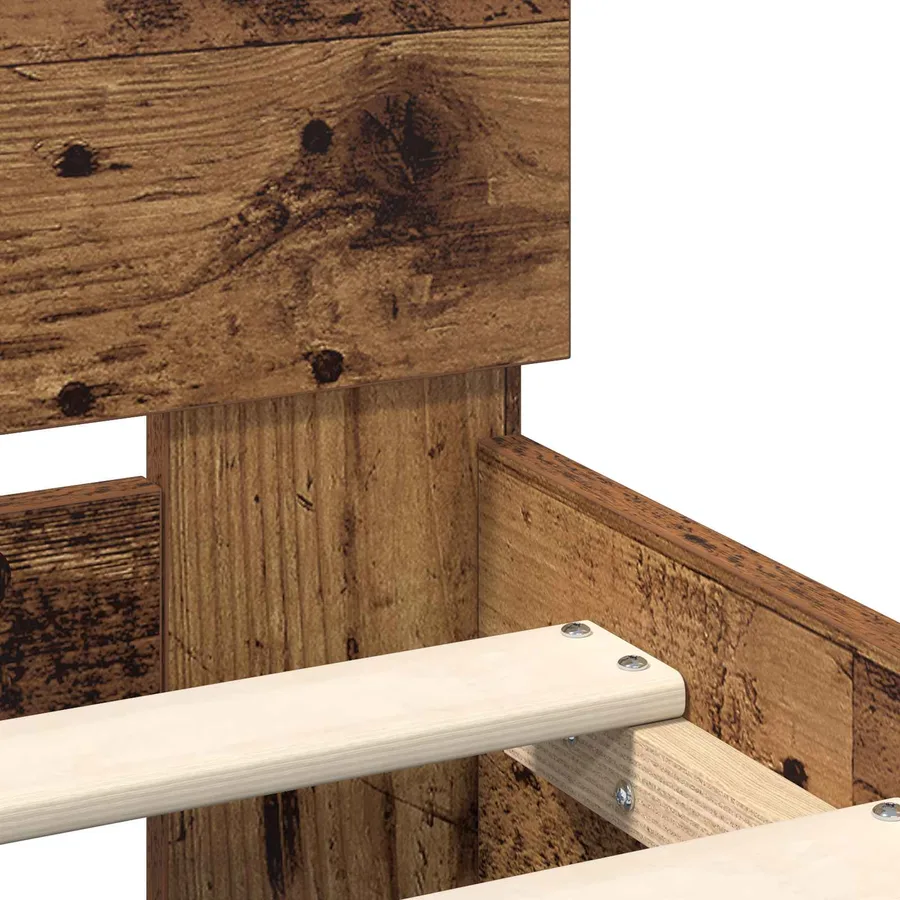 Cadre de lit Bois ancien 75 x 190 cm Bois d'ingénierie - 7