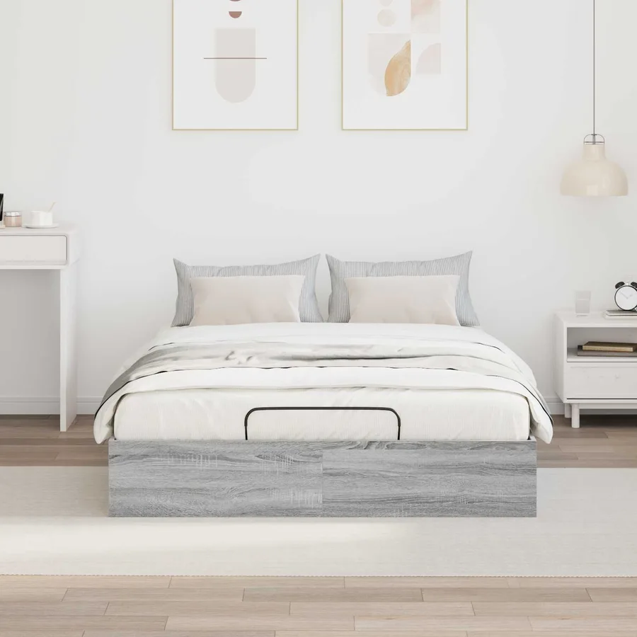 Cadre de lit ottoman Gris Sonoma 193 x 120 x 25 cm - 4