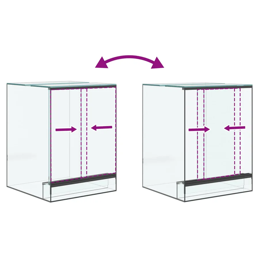 Terrarium avec stockage Transparent 30 x 30 x 40 cm Verre - 11