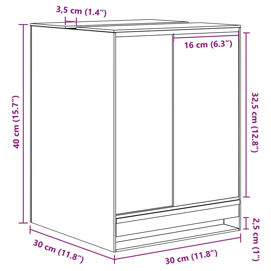 Terrarium avec stockage Transparent 30 x 30 x 40 cm Verre - 12