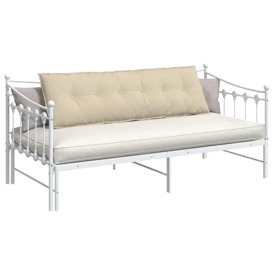 Coussin de Dos Crème 160 x 19 x 50 cm tissu - 3