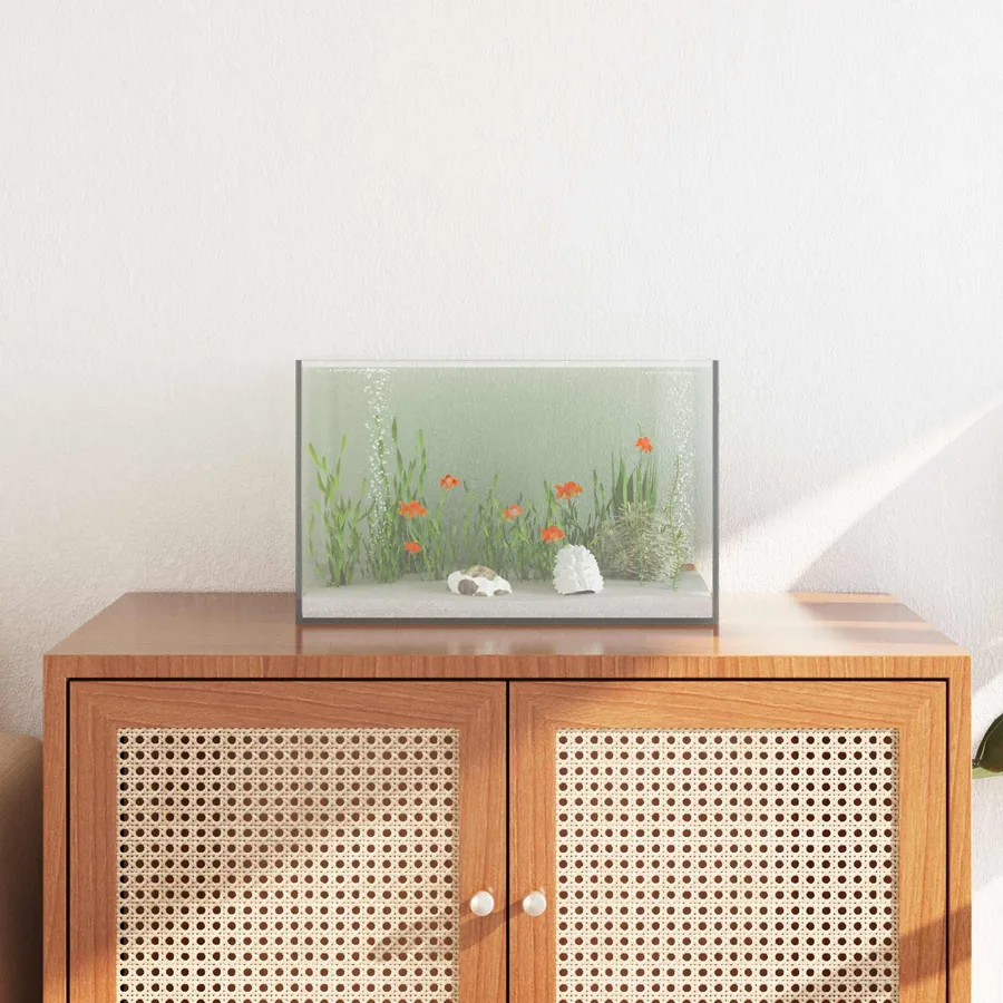 Aquarium avec stockage Transparent 40 x 25 x 25 cm Verre