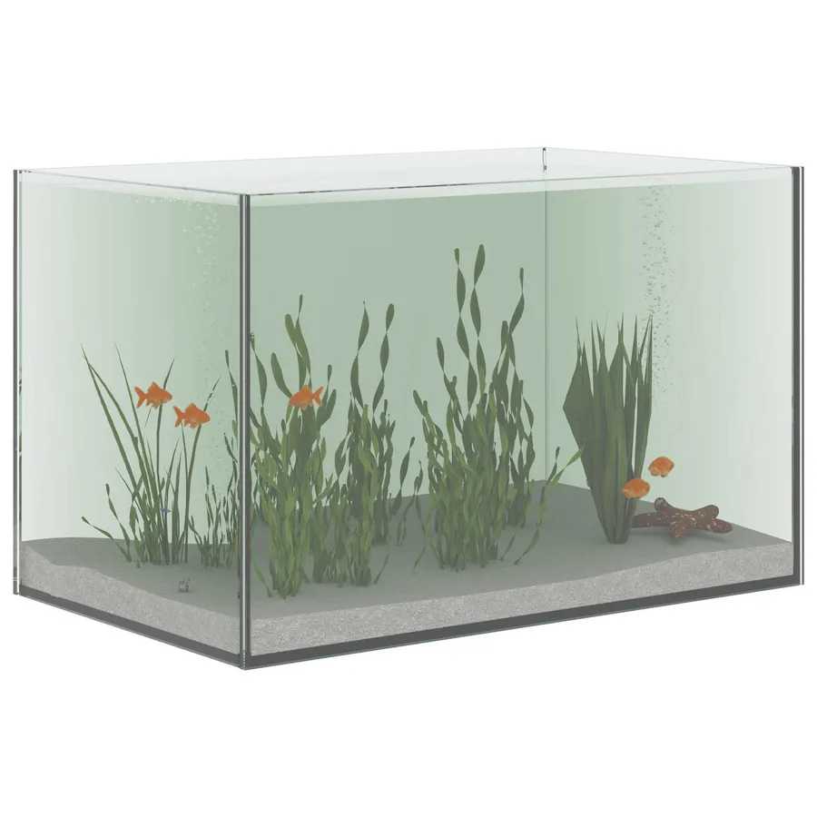 Aquarium avec stockage Transparent 40 x 25 x 25 cm Verre - 3