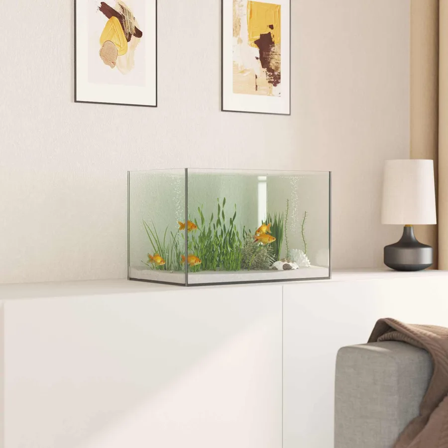 Aquarium avec stockage Transparent 40 x 25 x 25 cm Verre - 4