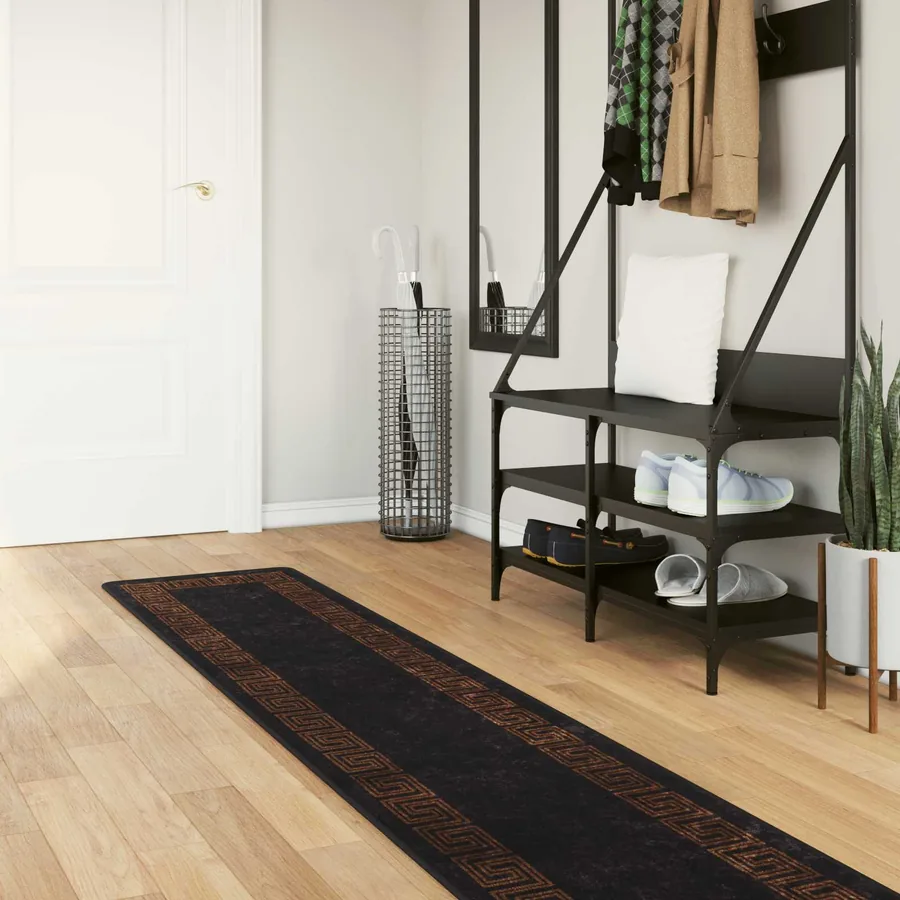 Coureur de Tapis MARSA Noir 50 x 450 cm Polyester et PVC