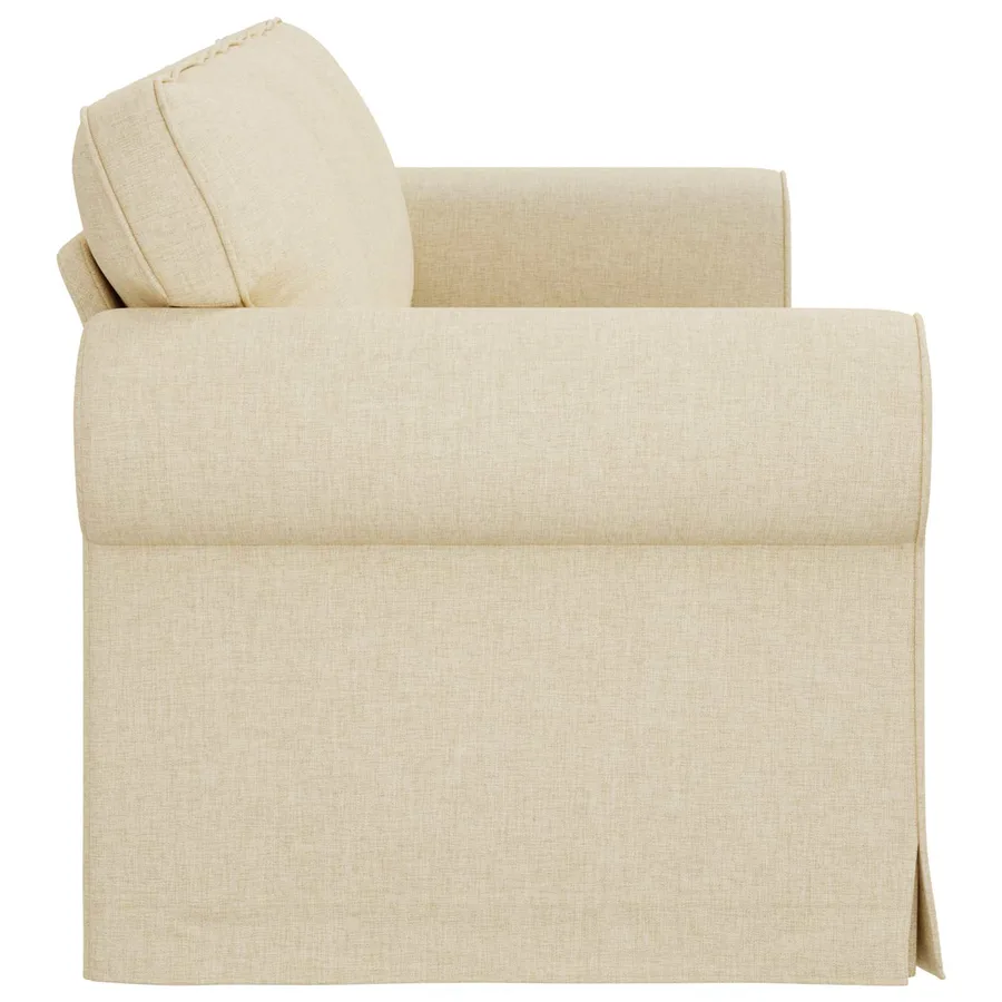 Canapé Crème 245 x 82 x 80 cm tissu - 5