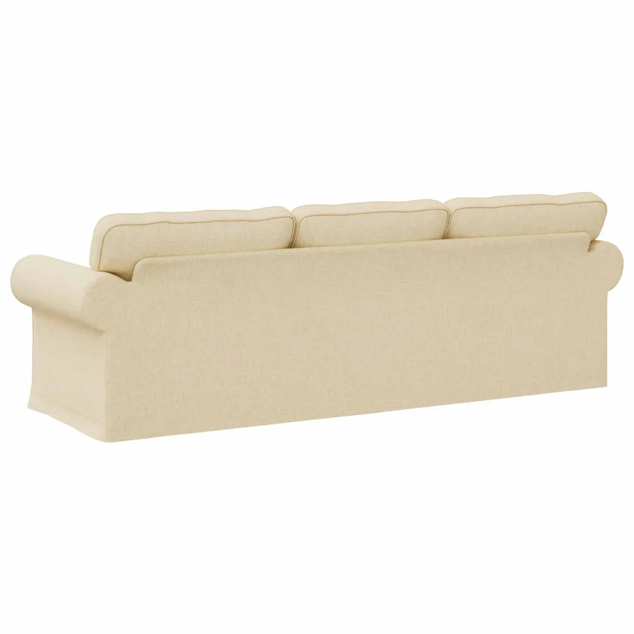 Canapé Crème 245 x 82 x 80 cm tissu - 6