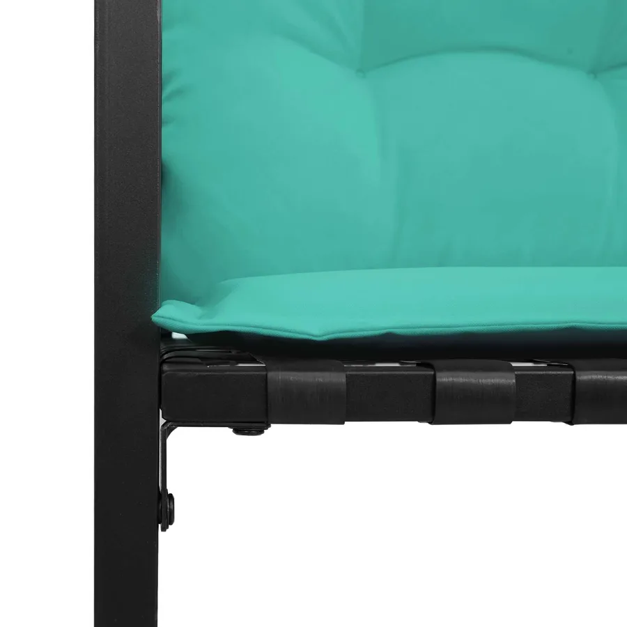 Ensemble de meubles d'extérieur avec coussin 3 pcs Turquoise - 8