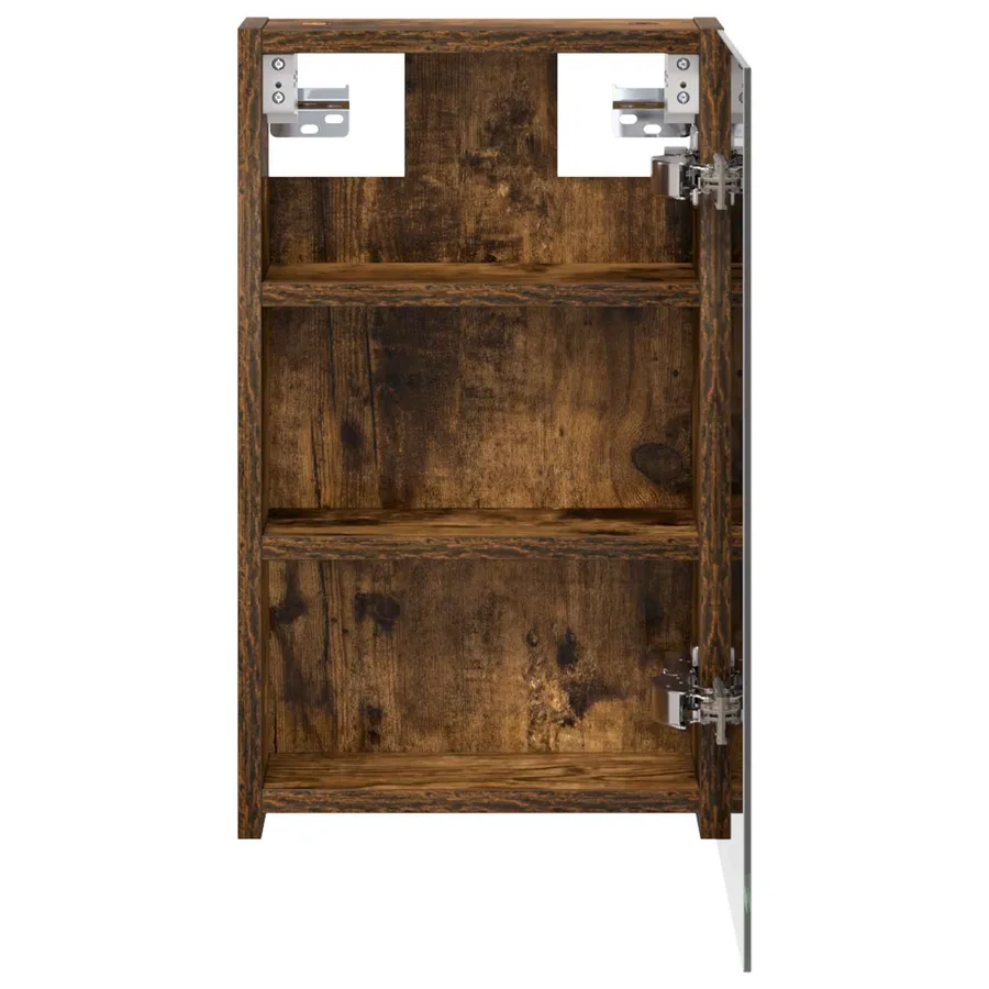Armoire Miroir de Salle de Bain Chêne fumé 30 x 10,5 x 50 cm - 6