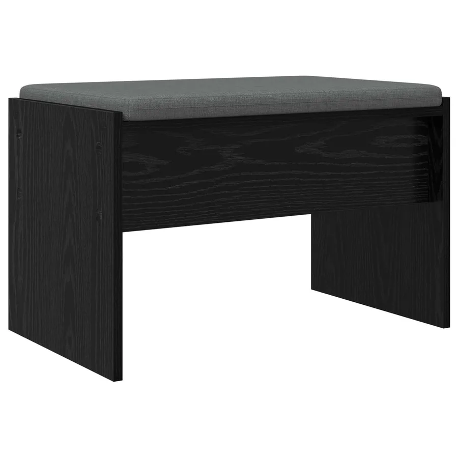 Banc d'entrée avec coussin Chêne noir 63 x 38 x 40 cm - 2