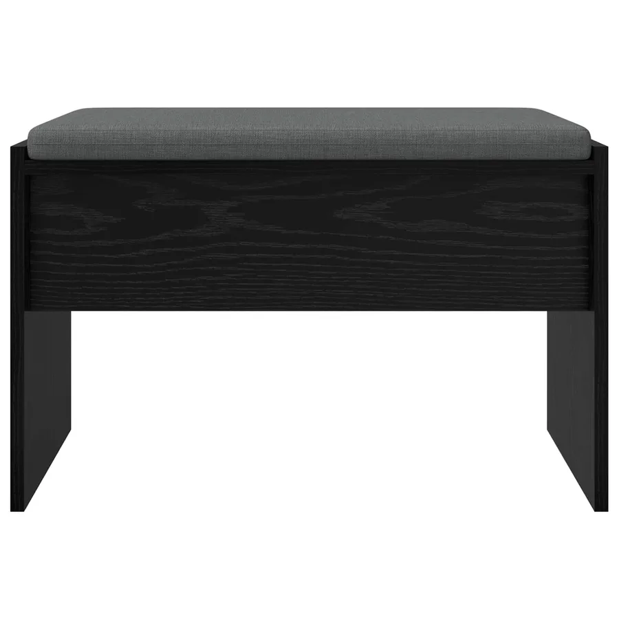 Banc d'entrée avec coussin Chêne noir 63 x 38 x 40 cm - 5