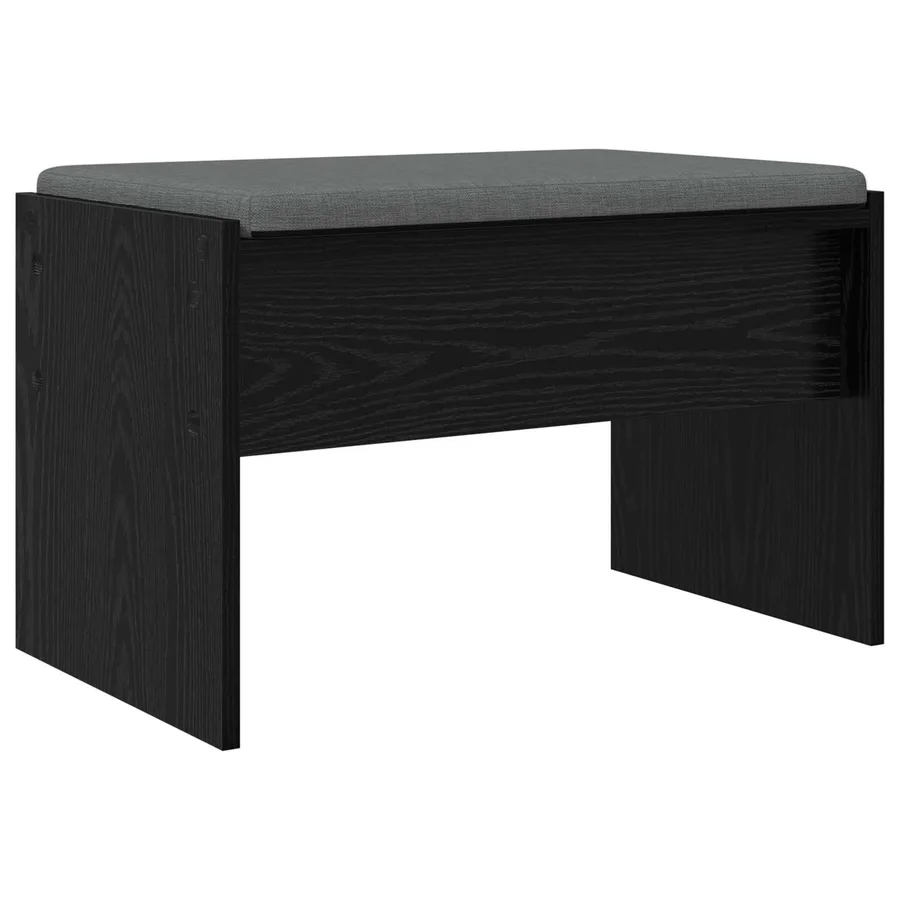 Banc d'entrée avec coussin Chêne noir 63 x 38 x 40 cm - 7