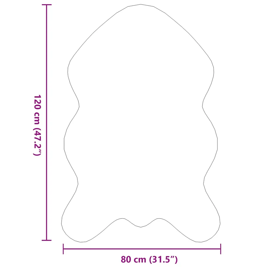 Tapis antidérapant en fausse de lapin OLITE Gris 80 x 120 cm - 11